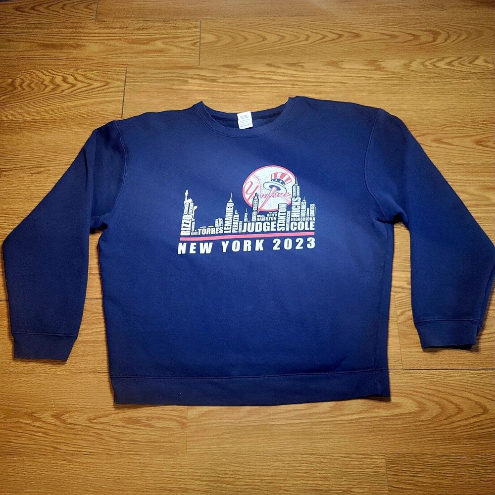 NY Yankees Men’s 2023 Team Crewneck Sweatshirt Size XXL Delta Fleece